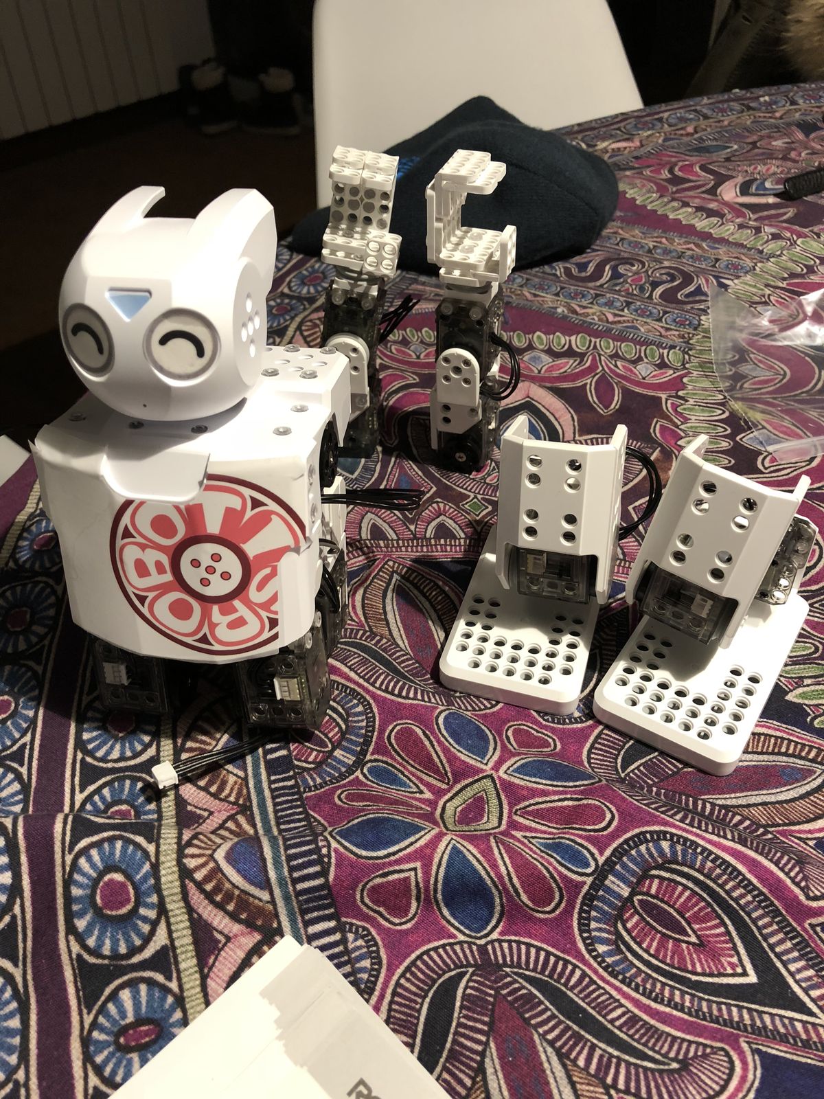 The head and torso built next to the other parts
